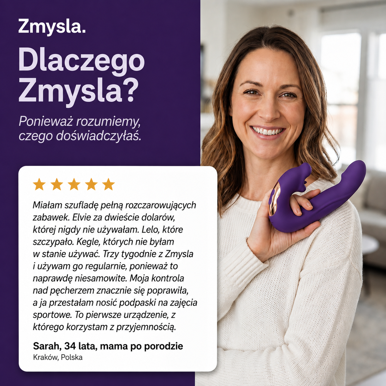Zmysla™ – 4-w-1 aktywator mięśni dna miednicy
